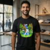 Skeleton Golf Ghost Fire Graphic T-Shirt