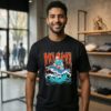 Skeleton Miami Rugby Dolphin Graphic T-Shirt