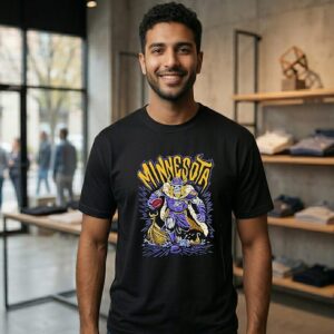 Skeleton Minnesota Golden Gophers Rugby Viking Graphic T-Shirt