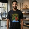 Skeleton Minnesota Wild Hockey Ghost Fire Graphic T-Shirt