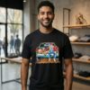 Skeleton Truck Bed Antlered Deer Graphic T-Shirt