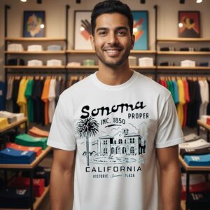 Sonoma Proper Inc. 1850 California Historic Sonoma Plaza T-Shirt
