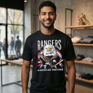 Texas Rangers America’s Pastime 250th Celebration Bald Eagle T-Shirt