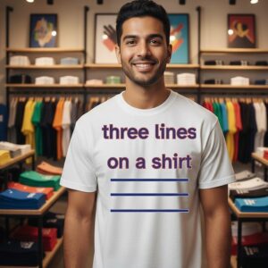 Three Lines On A T-Shirt England Football T-Shirt