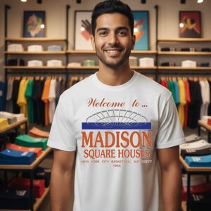 Welcome To Madison Square Houses New York City Basketball Authority 1968 T-Shirt
