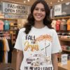 Fall For Jesus He Never Leaves Thanksgiving T-Shirt