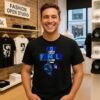 God First Family Second Then Carolina Panthers And Duke Blue Devils Skull Heart T-Shirt