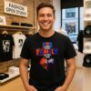 God First Family Second Then Cleveland Browns And Columbus Blue Jackets Logo Skull Heart T-Shirt
