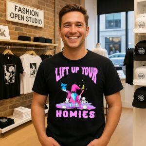 Lift Up Your Homies Wizard Skeleton Necromancer T-Shirt
