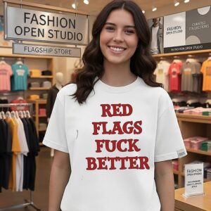 Red Flags Fuck Better Funny Quote Sarcastic T-Shirt