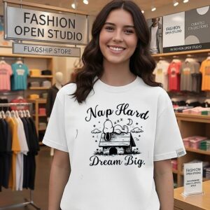 Snoopy Nap Hard Dream Big Peanuts Charlie Brown T-Shirt