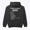 Thoughts During Work Funny Sarcastic Work Humor Hoodie