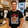 Vibes Konnect Anime Characters Collage Graphic T-Shirt