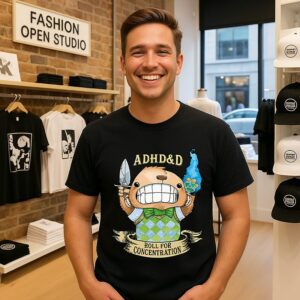 Adhd&d Roll For Concentration Dungeons Dragons T-Shirt