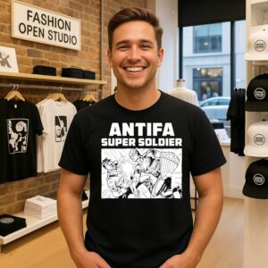 Antifa Super Soldier Captain America Punching Hitler T-Shirt