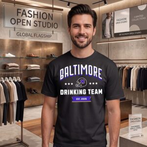 Baltimore Ravens Drinking Team Est NFL 2026 St Patrick’s Day T-Shirt