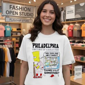 Bart Simpson I Was There Dude Philadelphia Century Of Humiliation Dombrowski Phillies Baseball Parody T-Shirt