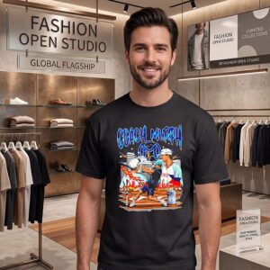 Coach Murph Baseball Flame Collage Graphic Comic T-Shirt