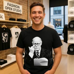 Dr Donald Condie Middle Finger Courtroom Lawyer Portrait T-Shirt