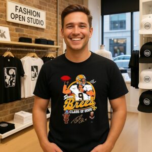 Drew Brees New Orleans Saints Class Of 2026 Signature T-Shirt