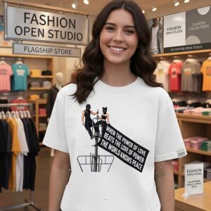 Empire State Building When The Power Of Love Beats The Love Of Power T-Shirt