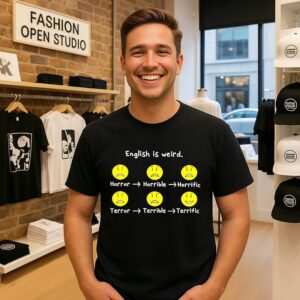 English Is Weird Horror Horrible Horrific Terror Terrible Terrific T-Shirt