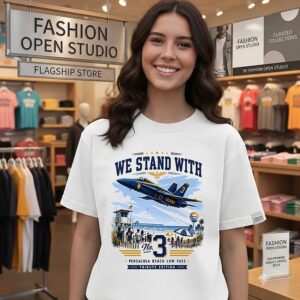 Flying Low No. 3 Pensacola Beach Low Pass Tribute Edition US Navy Jet Airshow Aviation T-Shirt