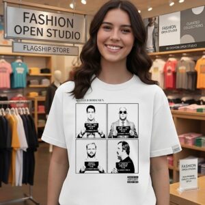 Four Horsemen Ric Flair Tully Blanchard Arn Anderson Ole Anderson Mugshot T-Shirt