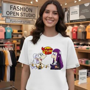 Frieren And Fern Mashup Anime Crossover T-Shirt