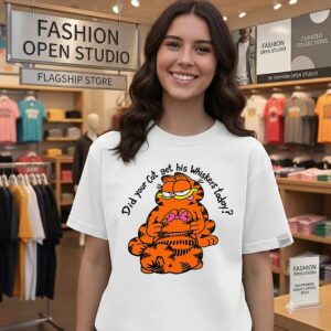 Garfield Did Your Cat Get His Whiskers Today T-Shirt