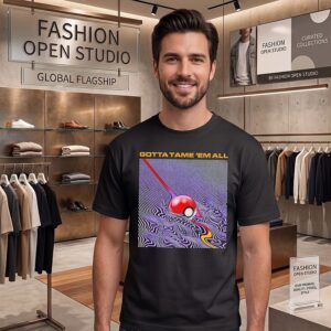 Gotta Tame ’em All Pokemon Pokeball Gaming T-Shirt