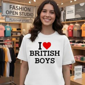 I Love British Boys Funny Playful Statement T-Shirt