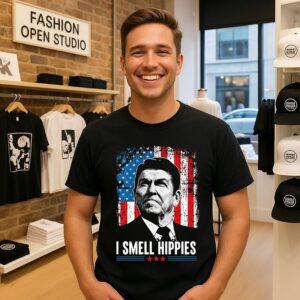 I Smell Hippies Ronald Reagan T-Shirt