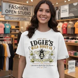 Idgie’s Wild Honey Co Southern Wildflower Honey Whistle Stop Alabama T-Shirt