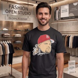 John Kruk Philadelphia Phillies Baseball Swag Head Signature T-Shirt