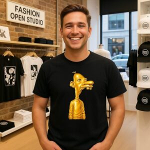 Neegy Manny Statue Gold Original T-Shirt