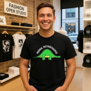 Normal Distribusaurus Statistics Dinosaur T-Shirt