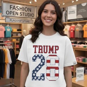 Patriot 28 Trump USA Flag Election T-Shirt