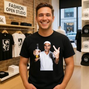 Roger Federer Smoking A Cigarette Middle Finger T-Shirt
