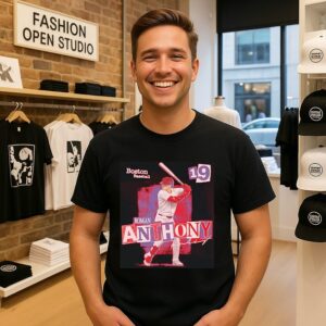 Roman Anthony Boston Red Sox Cutout Signature T-Shirt