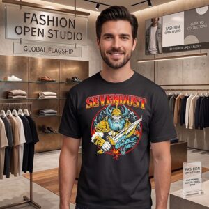 Sevendust Viking Warrior With Dragon T-Shirt