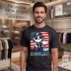Snoopy And Woodstock Philadelphia Eagles American Flag T-Shirt