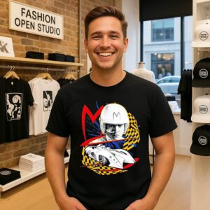 Speed Racer Motors Mach 5 Car And Racer T-Shirt