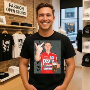 Tadej Pogacar Chasing The Red Jersey Holding Beer Middle Finger T-Shirt