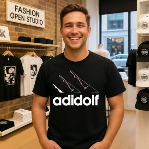 Adidolf 9.11 Parody Satire Logo T-Shirt
