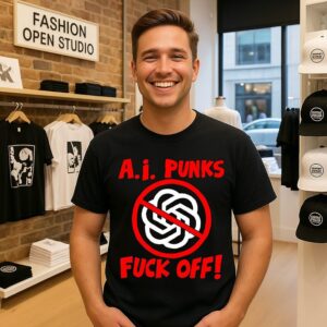 Ai Punks Fuck Off Anti-Artificial Intelligence Slogan T-Shirt