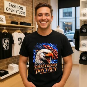 Bald Eagle These Colors Don’t Run American Flag T-Shirt