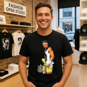 Ben Shelton Tennis Player 2026 Cartoon Signature T-Shirt