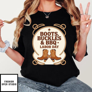 Boots Buckles Bbq Labor Day T-Shirt