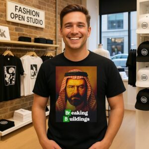 Breaking Buildings Bryan Cranston Walter White Parody T-Shirt